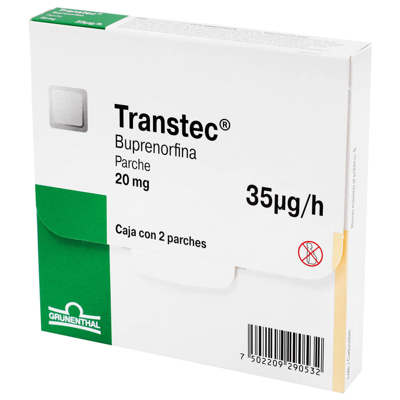 Transtec (Buprenorfina) Parche 20Mg Con 2 - WeCare Pharma