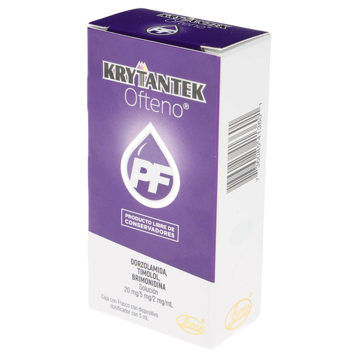 Krytantek Ofteno Pf Gotas 20Mg/5Mg/2Mg/Ml 5Ml (Dorzolamida/Timolol/Brimonidina) - WeCare Pharma