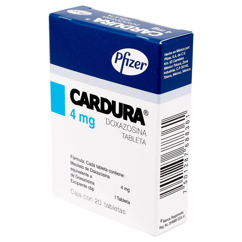 Cardura 4Mg Con 20 Tabletas (Doxazosina) - WeCare Pharma