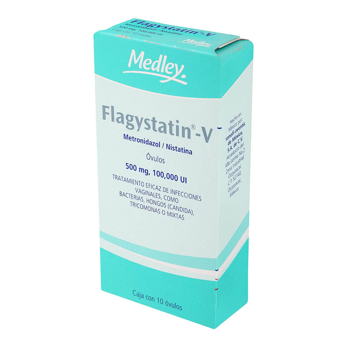 Flagystatin-V Ovulos 500Mg/100 000Unid Con 10 (Metronidazol/Nistatina) - WeCare Pharma