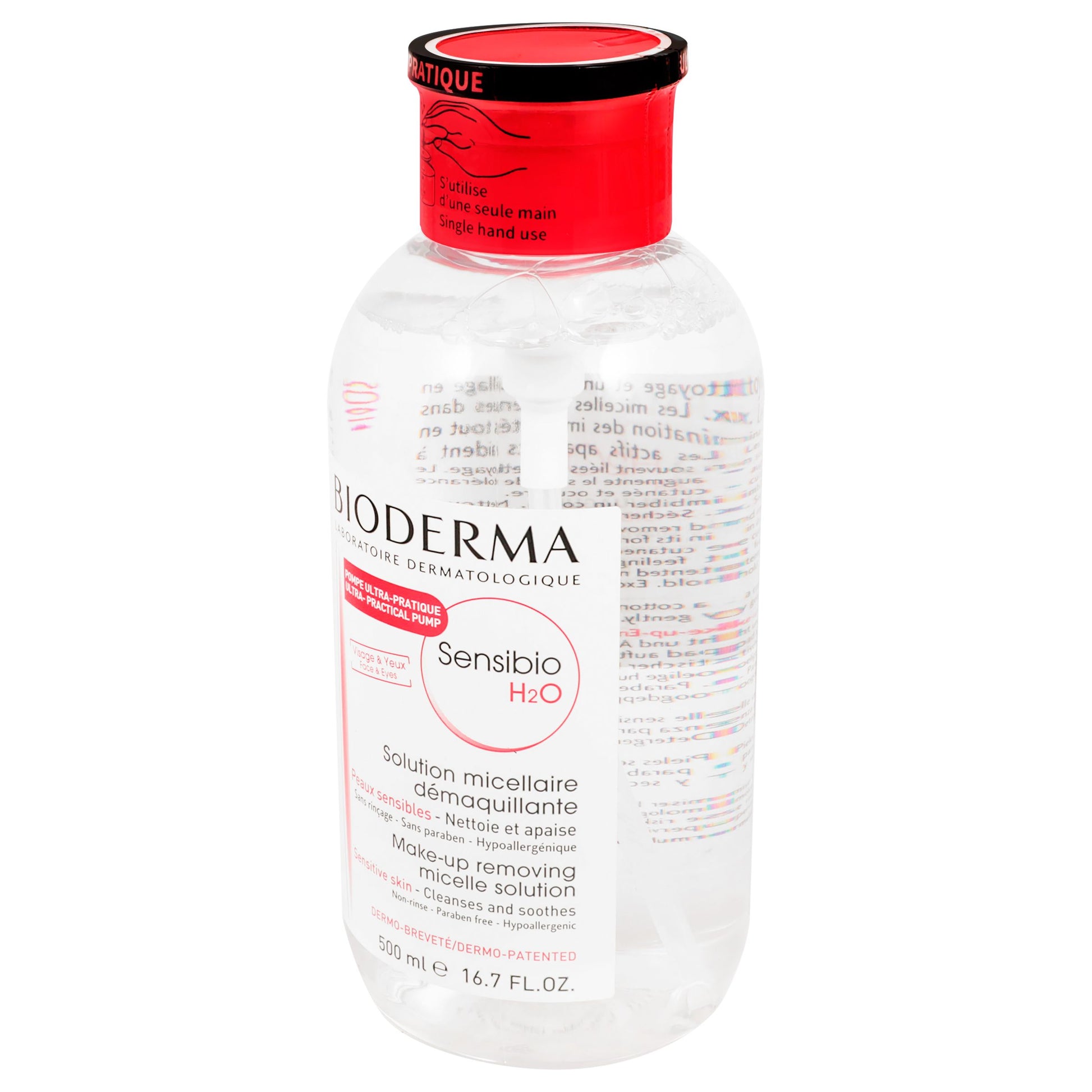 Bioderma Sensibio H2O Agua Micelar Bomba 500Ml 3 - 3401396991779