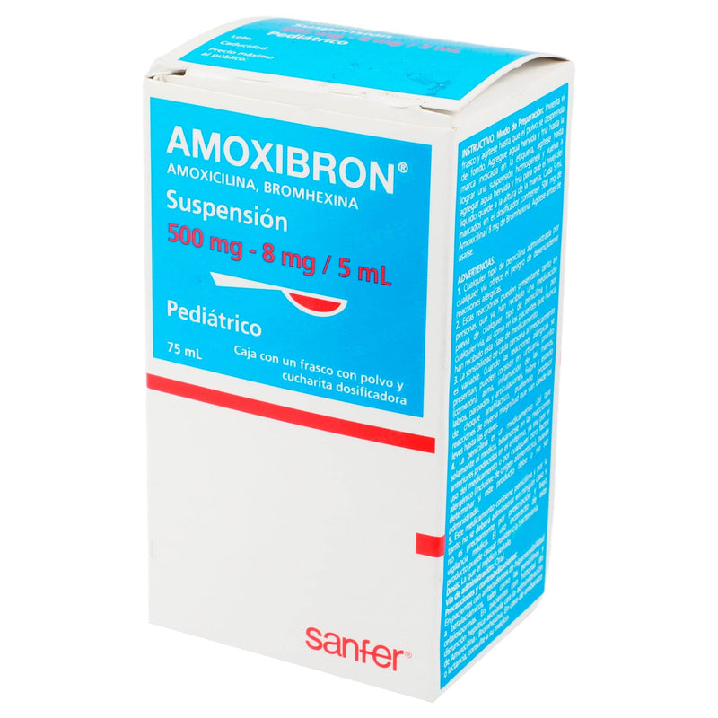 Amoxibron Suspensión 500Mg/8Mg/5Ml 75Ml (Amoxicilina/Bromhexina) - WeCare Pharma