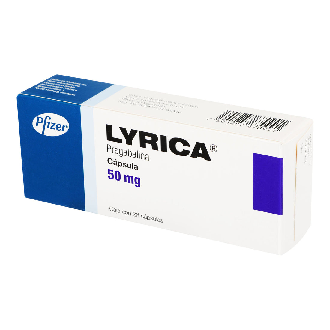 Lyrica 50Mg Con 28 Capsulas (Pregabalina) 3 - 7501287670991