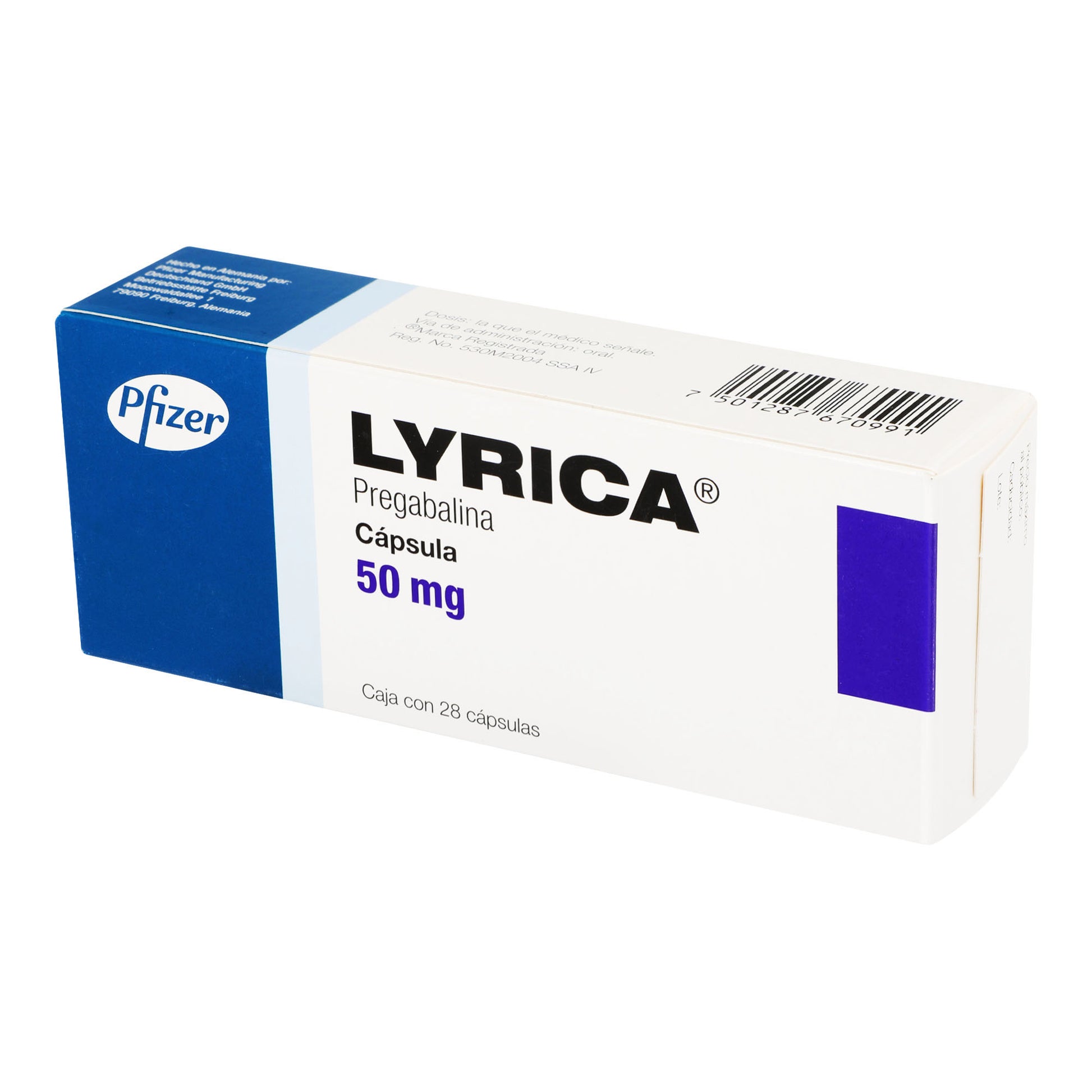 Lyrica 50Mg Con 28 Capsulas (Pregabalina) 3 - 7501287670991