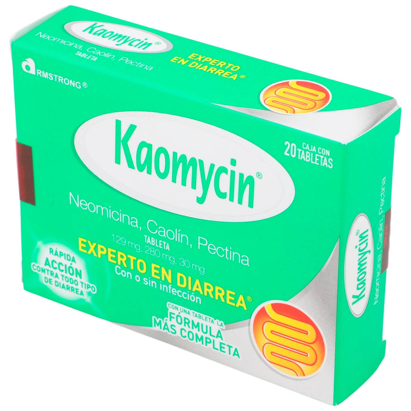 Kaomycin 129Mg/280Mg/30Mg Con 20 Tabletas (Neomicina/Caolin/Pectina) - WeCare Pharma
