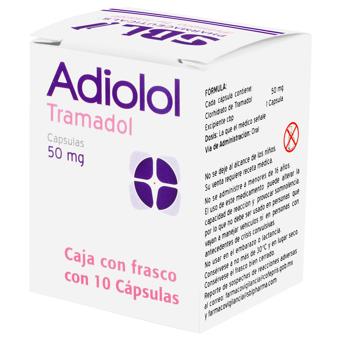 Adiolol 50Mg Con 10 Capsulas (Tramadol) 3 - 725742761971