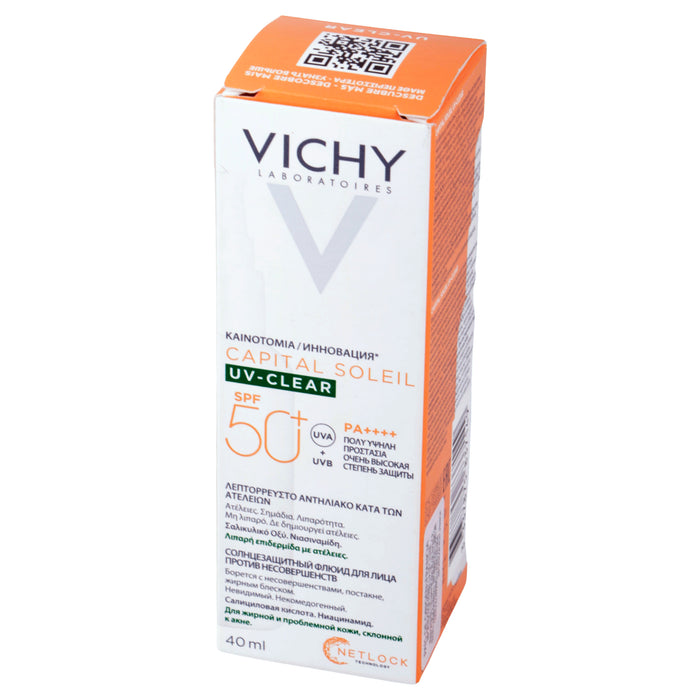 Vichy Protector Solar Anti-Imperfecciones Uv Clear Fps50 40Ml 4 - 3337875837149