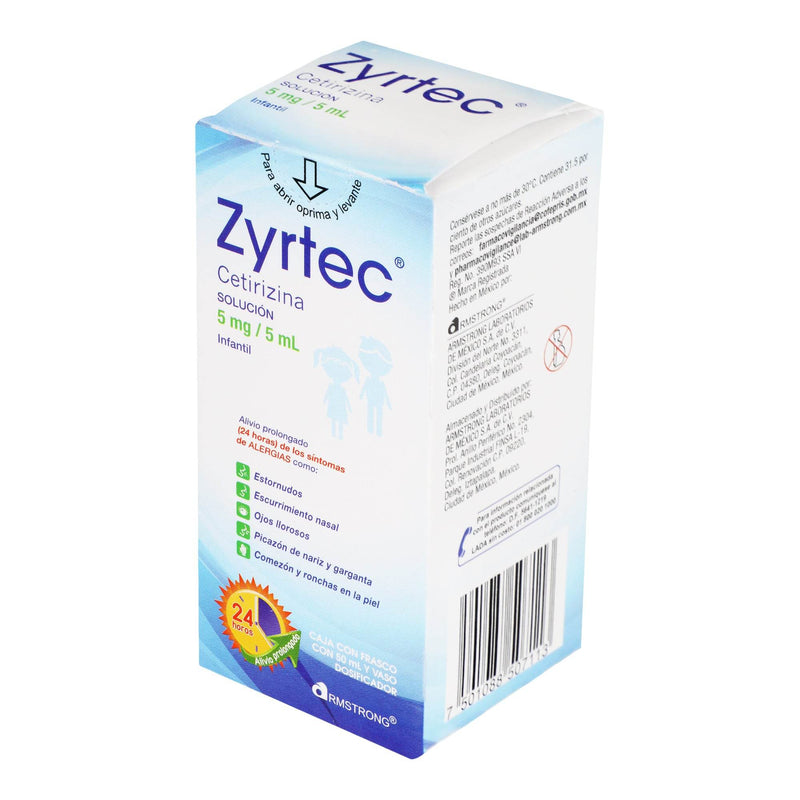 Zyrtec Solución 5Mg/5Ml 50Ml (Cetirizina) - WeCare Pharma