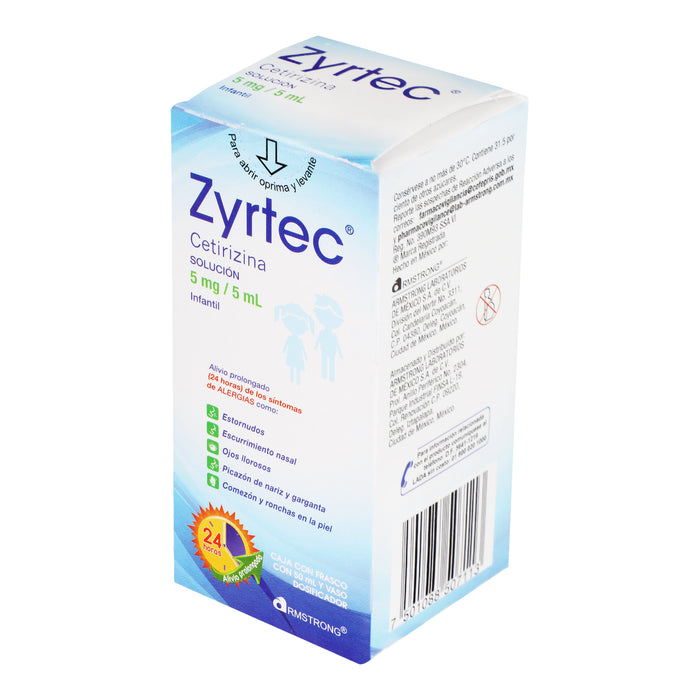 Zyrtec Solución 5Mg/5Ml 50Ml (Cetirizina) 3 - 7501088507113