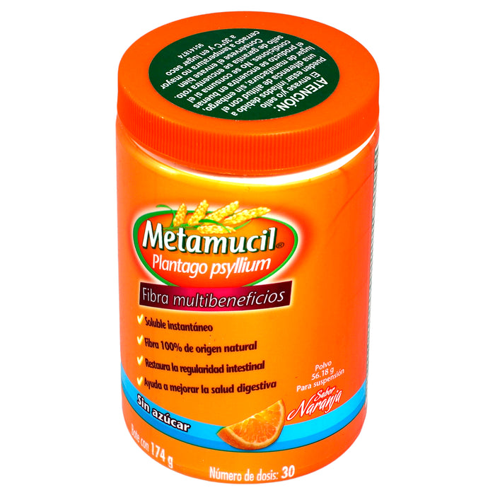 Metamucil Polvo 174G 30D Naranja (Plantago Psyllium) 4 - 020800790253