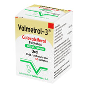 Valmetrol-3 800Unid Con 50 Tabletas (Colecalciferol) - WeCare Pharma