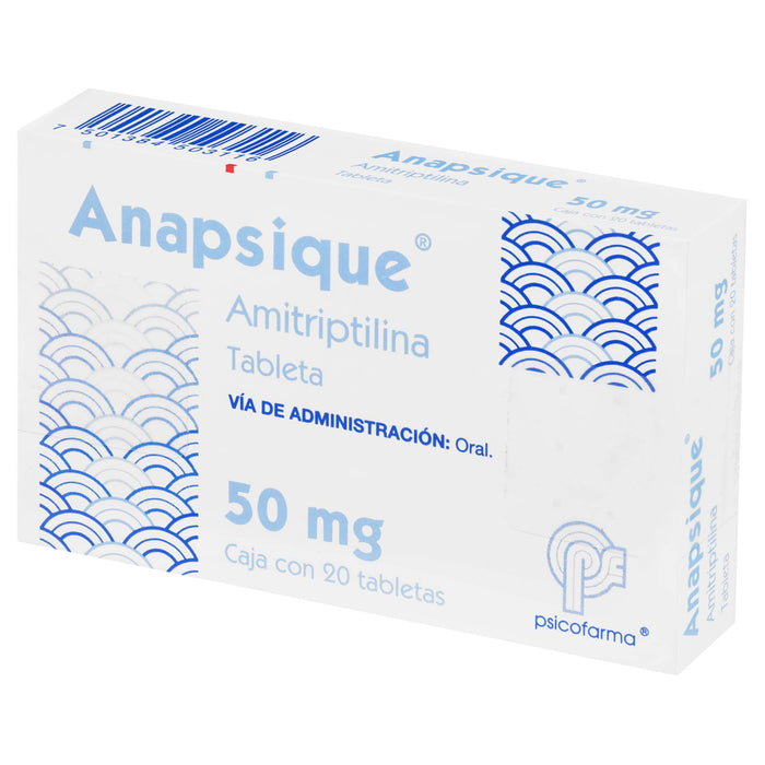 Anapsique (Amitriptilina) Tabletas 50Mg Con 20 - WeCare Pharma