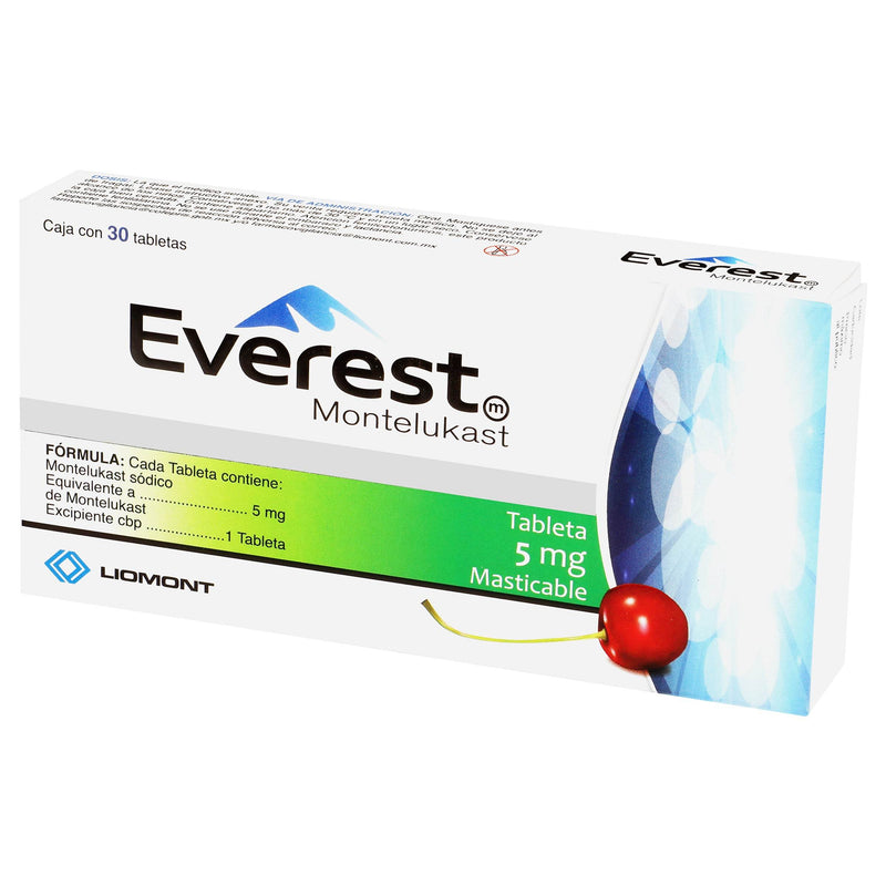 Everest 5Mg Con 30 Tabletas (Montelukast) - WeCare Pharma
