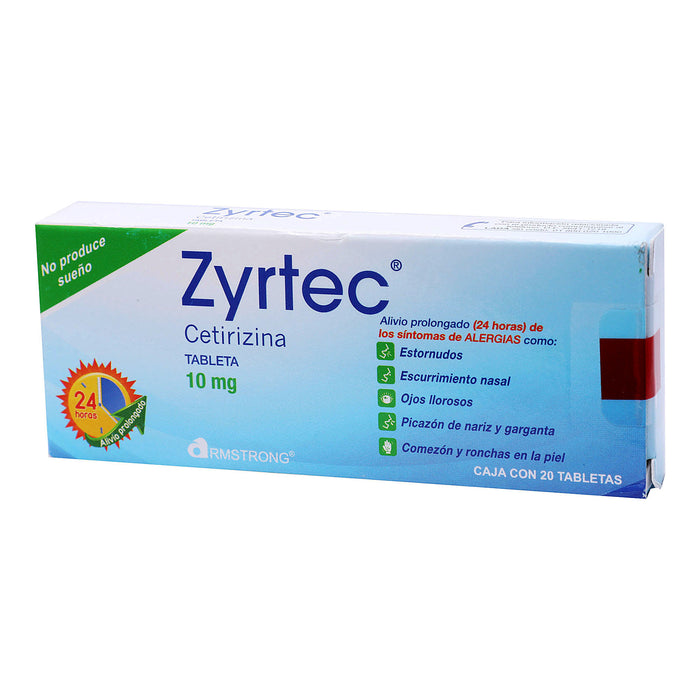 Zyrtec 10Mg Con 20 Tabletas (Cetirizina) 3 - 7501088507175