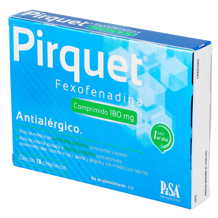 Pirquet 180Mg Con 10 Comprimidos (Fexofenadina) - WeCare Pharma