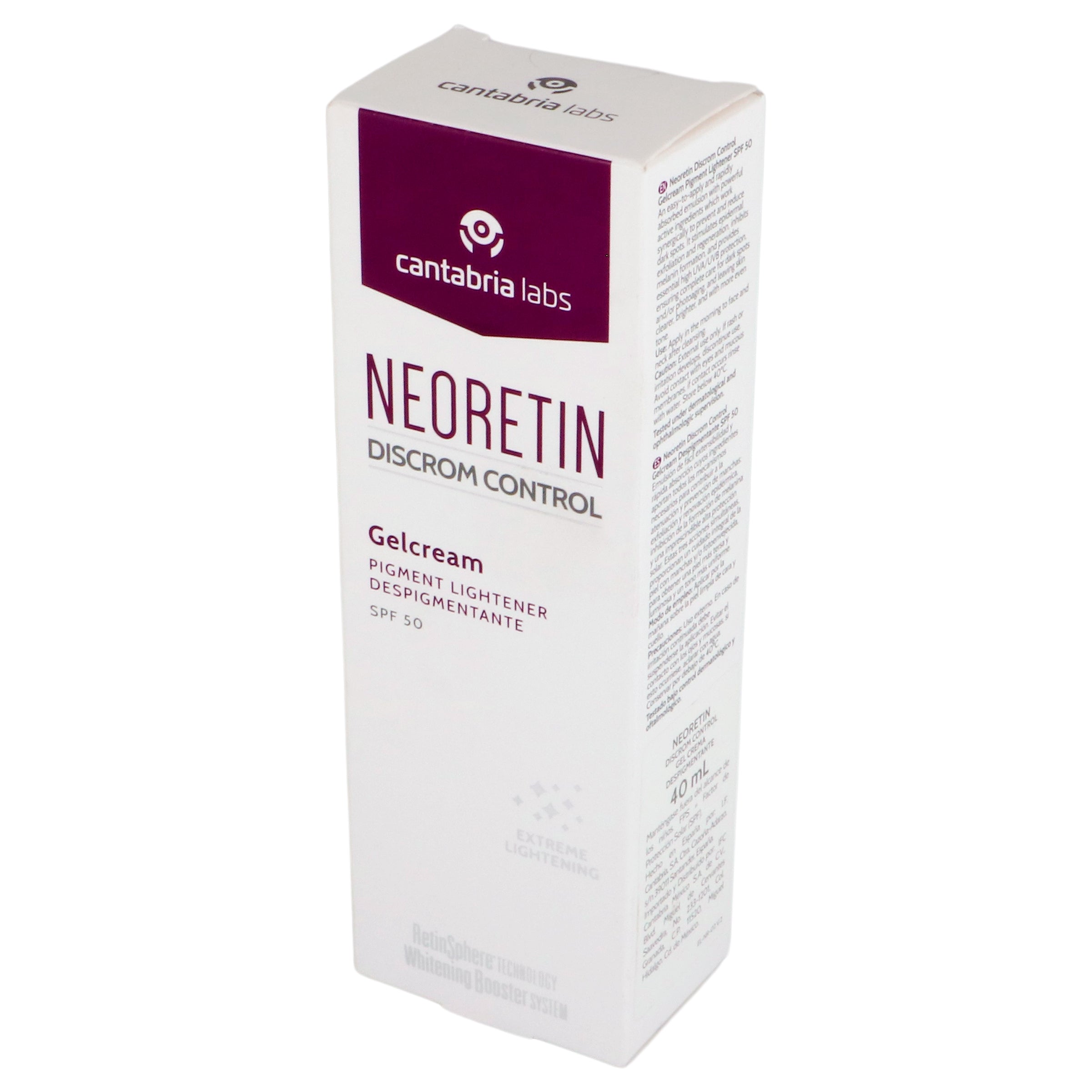 Cantabria Neoretin Gelcream Discrom Control Fps50 40Ml 4 - 8470001653499