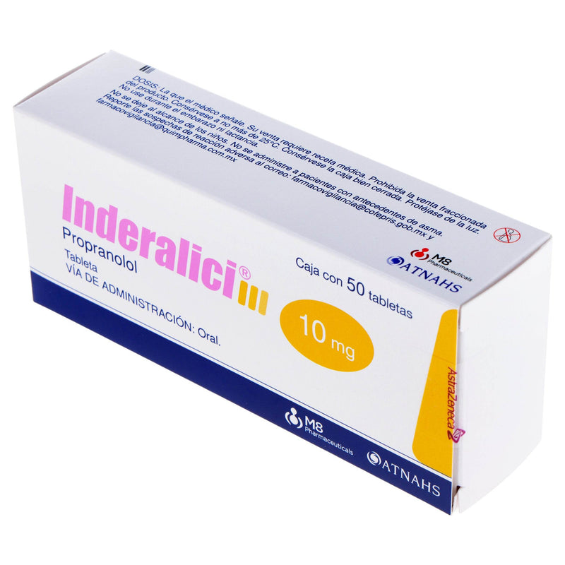 Inderalici Iii (Propranolol) Tabletas 10Mg Con 50 - WeCare Pharma
