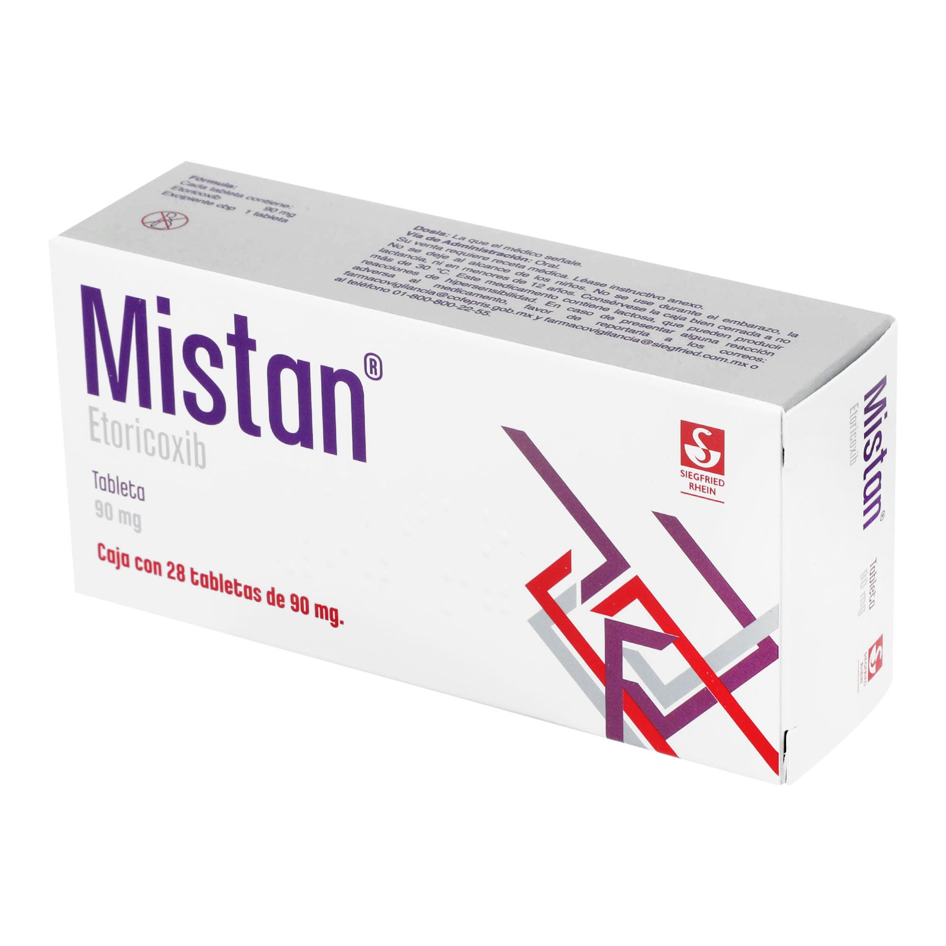 Mistan 90Mg Con 28 Tabletas (Etoricoxib) 3 - 7501300420725