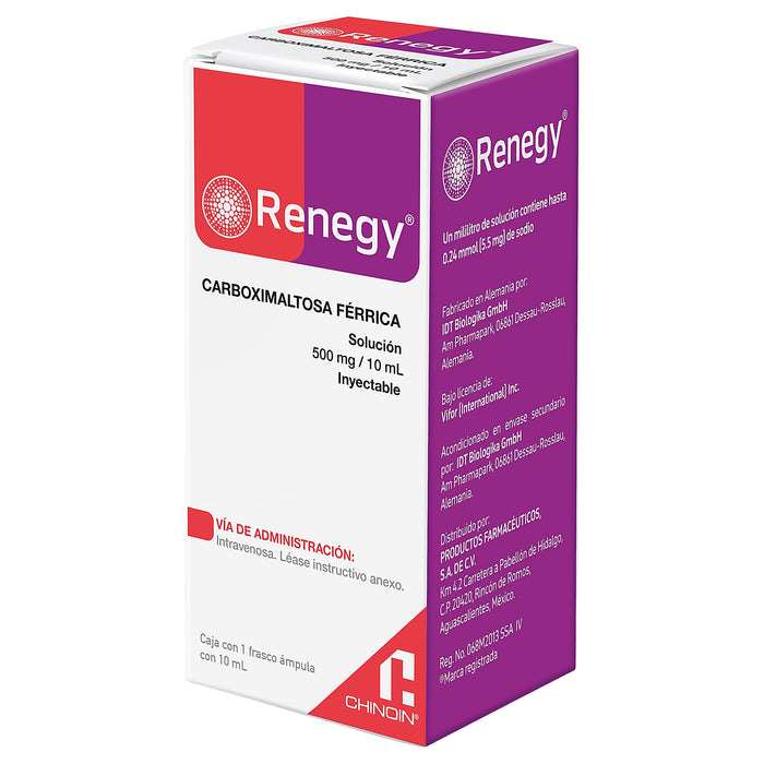 Renegy (Carboximaltosa Ferrica) Fco Amp 500Mg/10Ml C1 7501088505546 2