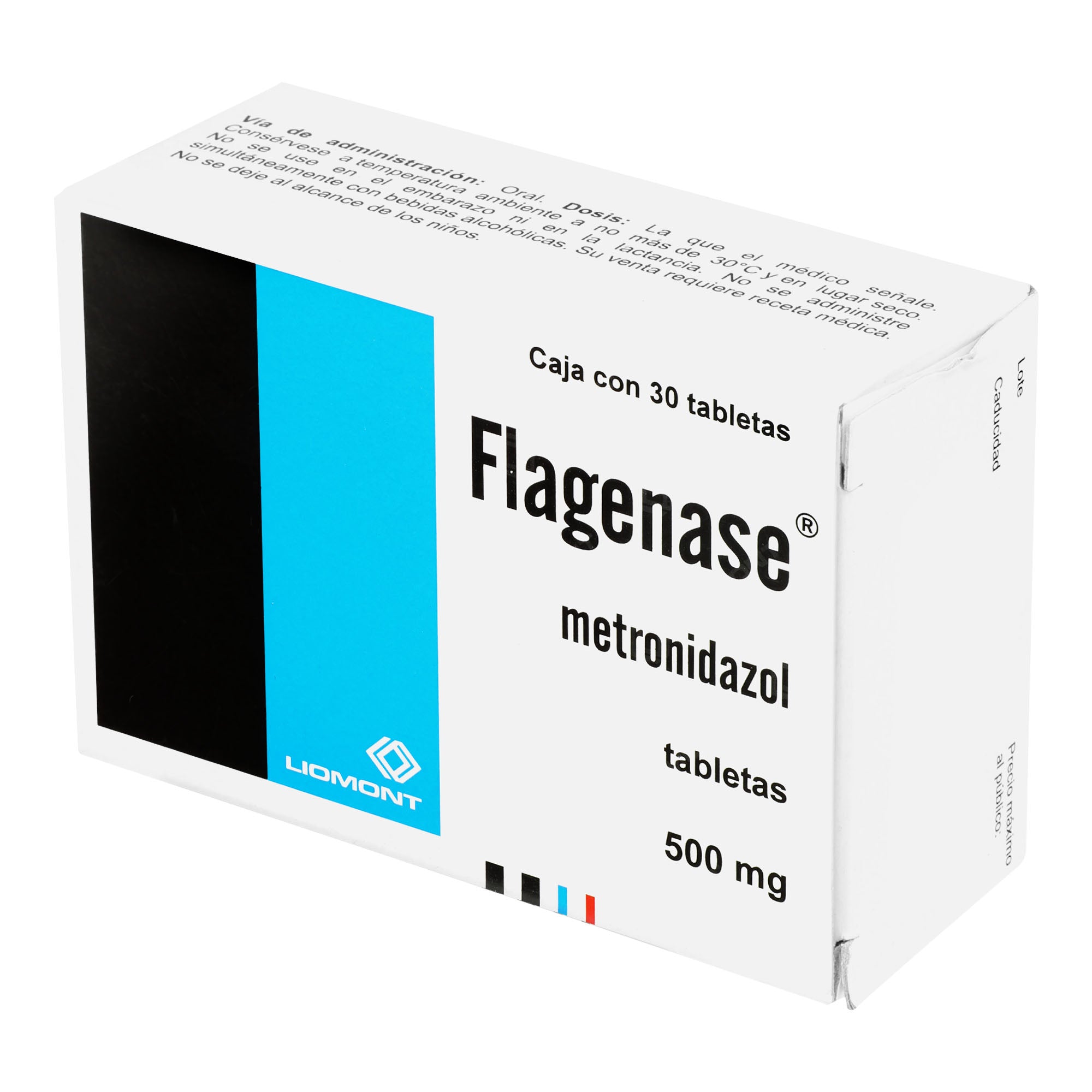 Flagenase 500Mg Con 30 Tabletas (Metronidazol) 3 - 7501299300251