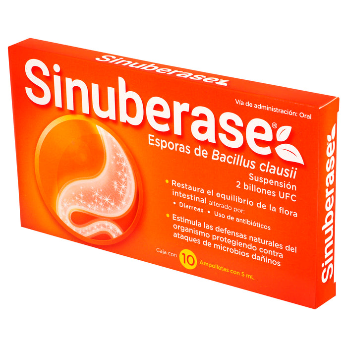 Sinuberase 2 Bill Ufc/5Ml Con 10 Ampulas (Bacillus Clausii) 3 - 7501159580182