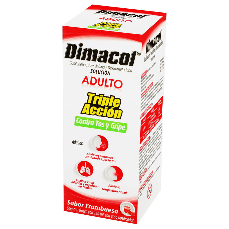 Dimacol Ad Solución 2G/100Mg/200Mg/100Ml 150Ml (Guaifesina/Fenilefrina/Dextrometorfano) - WeCare Pharma