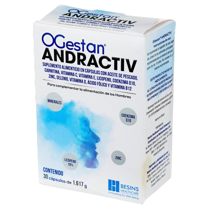 Ogestan Andractiv (Sup Alimenticio) Capsulas 1.617G Con 30 - WeCare Pharma