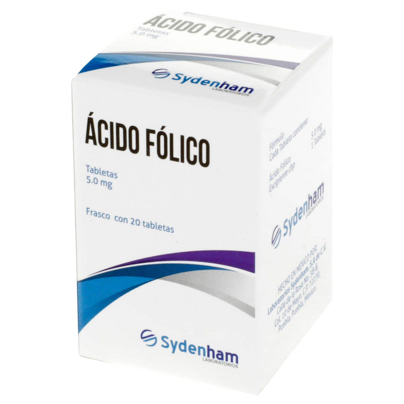 Acido Folico 5Mg Con 20 Tabletas - WeCare Pharma