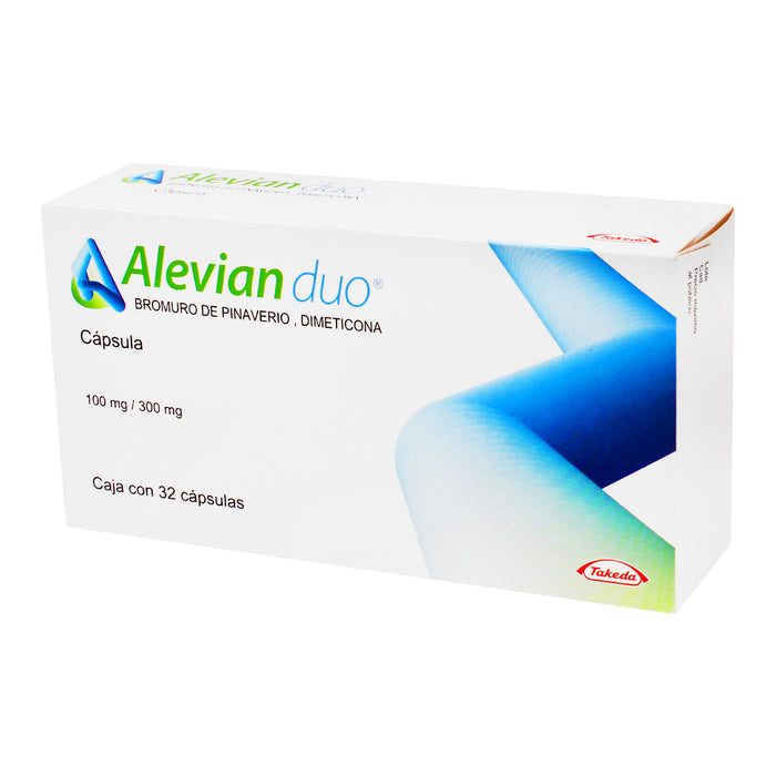 Alevian Duo 100Mg/300Mg Con 32 Capsulas (Pinaverio/Dimeticona) 3 - 7501092777212