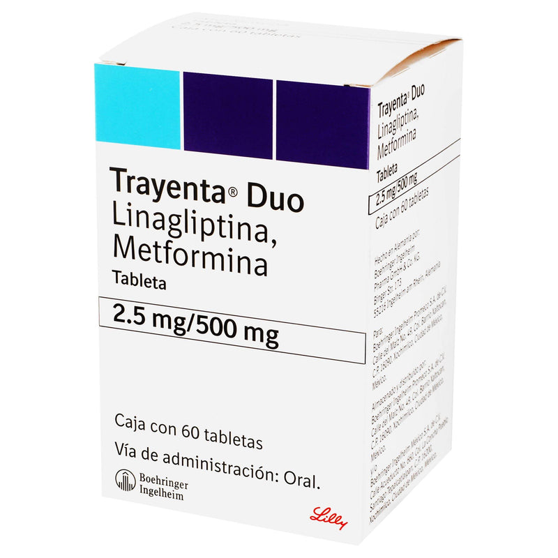 Trayenta Duo 2.5Mg/500Mg Con 60 Tabletas (Linagliptina/Metformina) - WeCare Pharma