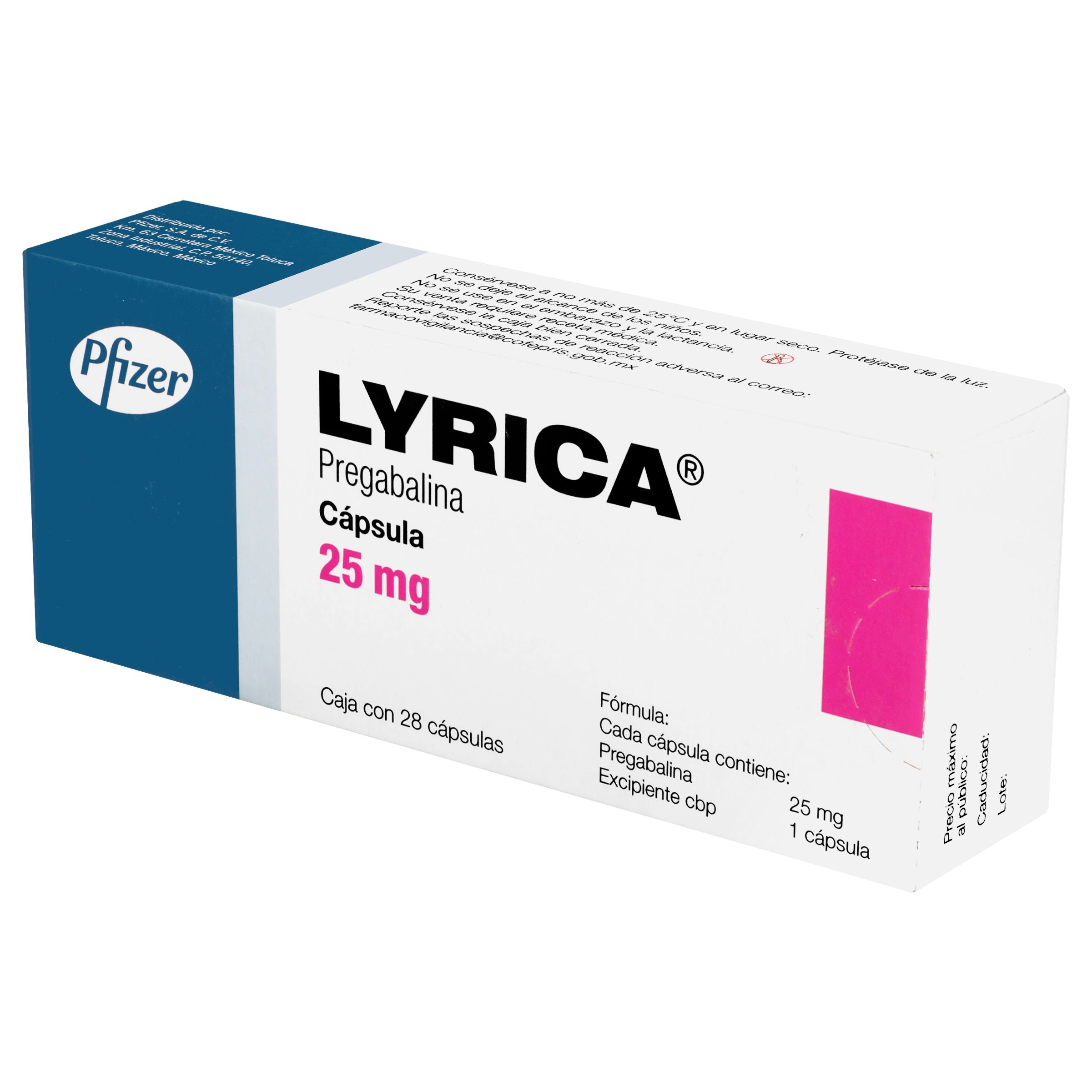 Lyrica 25Mg Con 28 Tabletas (Pregabalina) 3 - 7501287670953