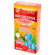 Broncolin Bicoestol Pastillas 2.5G Con 16 Cereza (Eucaliptus Globulus/Gnaphalium/Sambucus Nigra) - WeCare Pharma