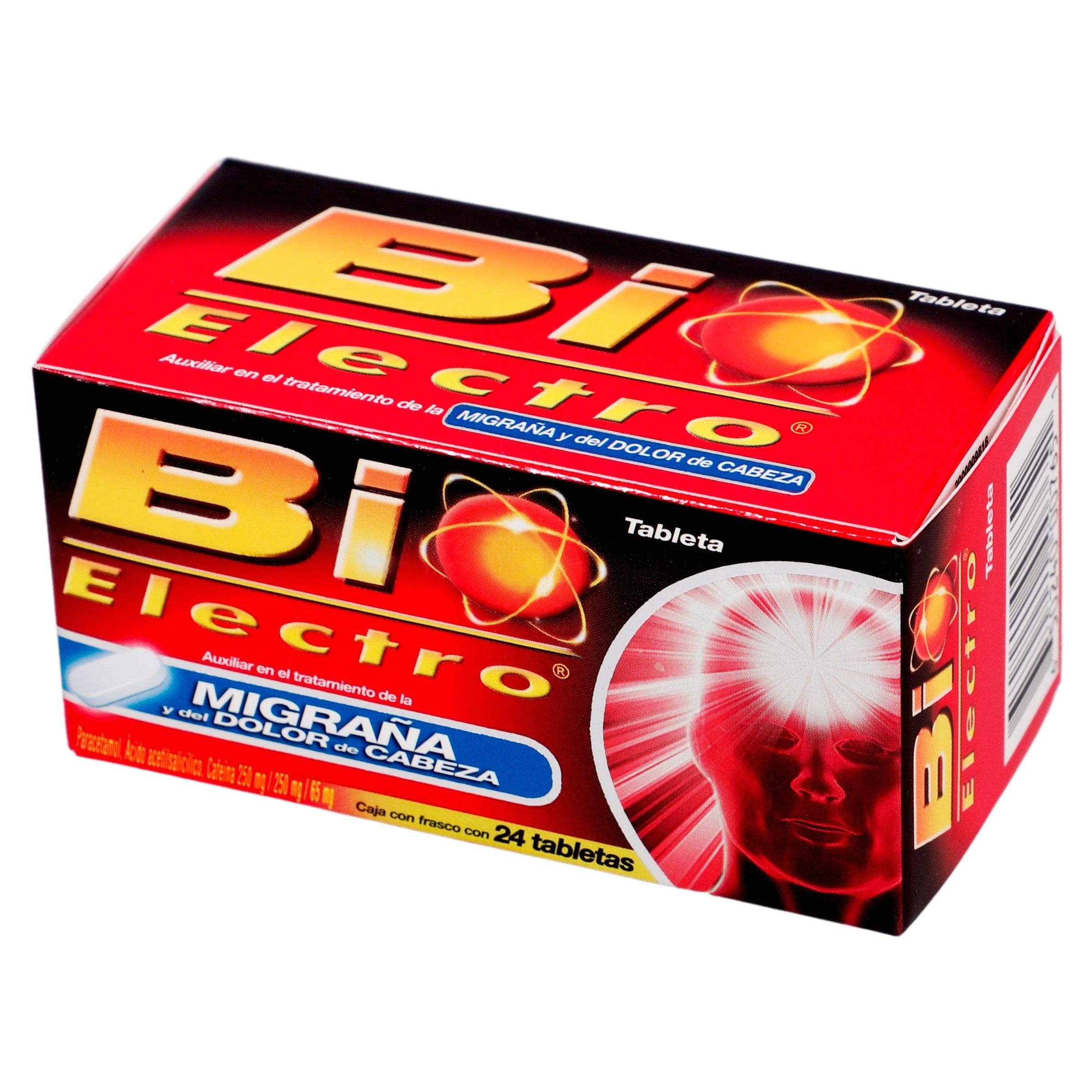 Biolectro Tableta Bio Electro 250Mg/150Mg/65Mg Con 24 Tabletas (Ac Acetil/Paracetamol/Ca ...