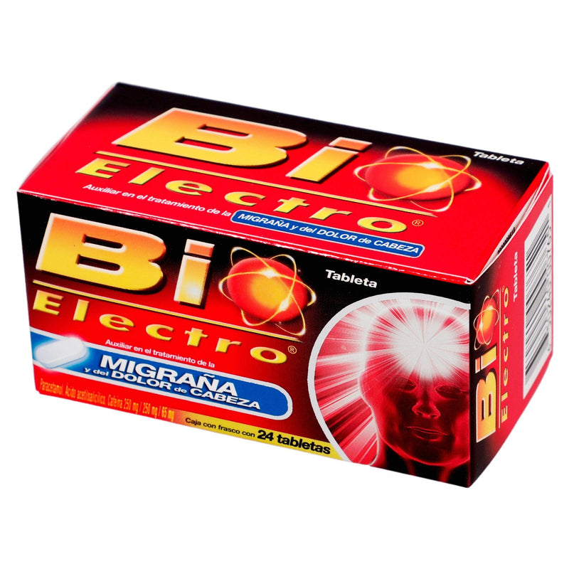 Bio Electro 250Mg/150Mg/65Mg Con 24 Tabletas (Ac Acetil/Paracetamol/Cafeina) - WeCare Pharma
