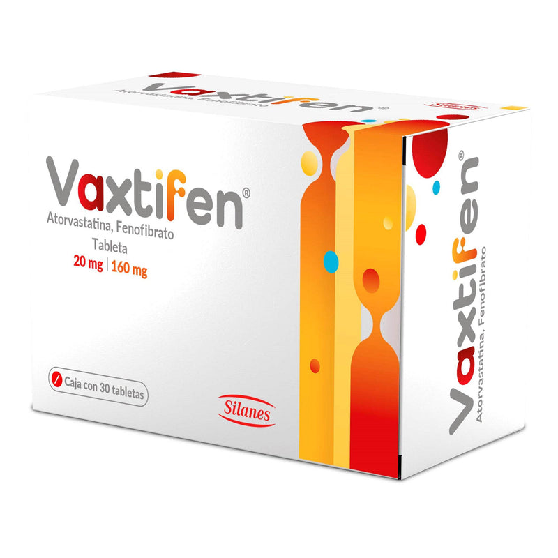Vaxtifen 20Mg/160Mg Con 30 Tabletas (Atorvastatina/Fenofibrato) - WeCare Pharma