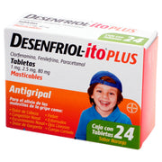 Desenfriol-Ito Plus 1Mg/2.5Mg/80Mg Con 24 Tabletas (Clorfenamina/Fenilefrina/Paracetamol) - WeCare Pharma