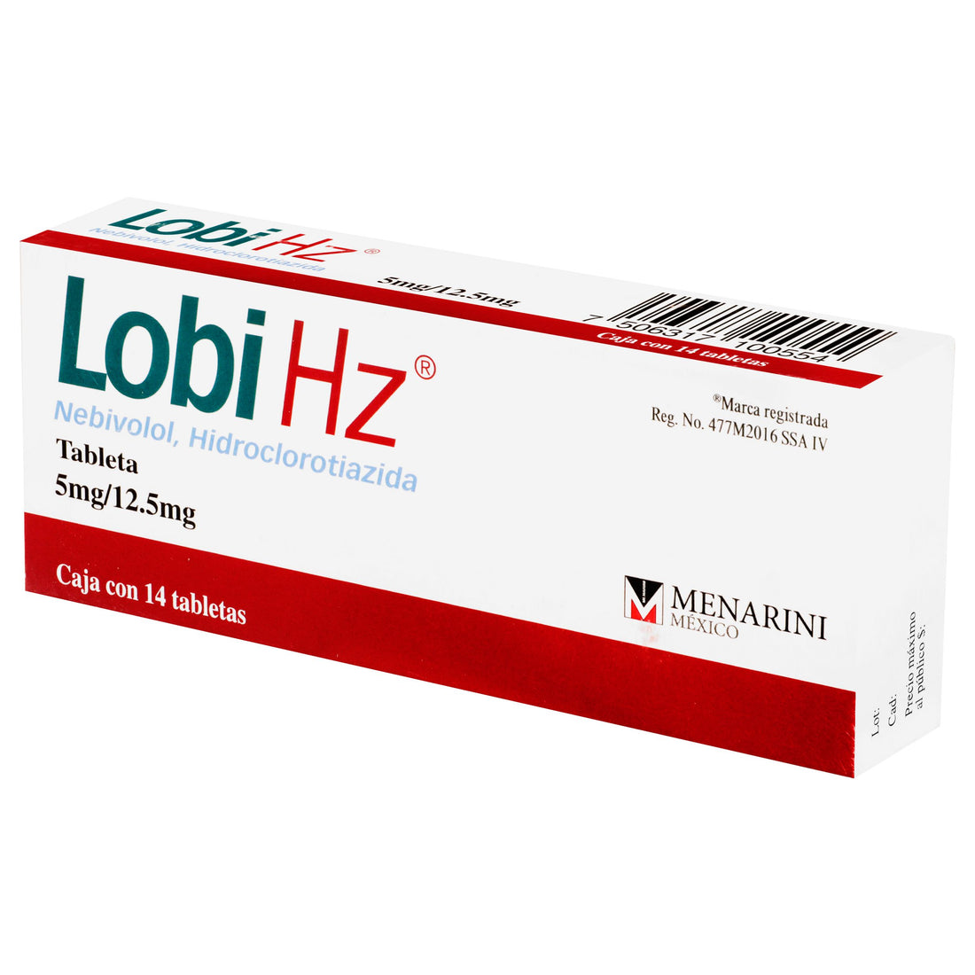 Lobi Hz 5Mg/12.5Mg Con 14 Tabletas (Nebivolol/Hidroclorotiazida) 3 - 7506317100554