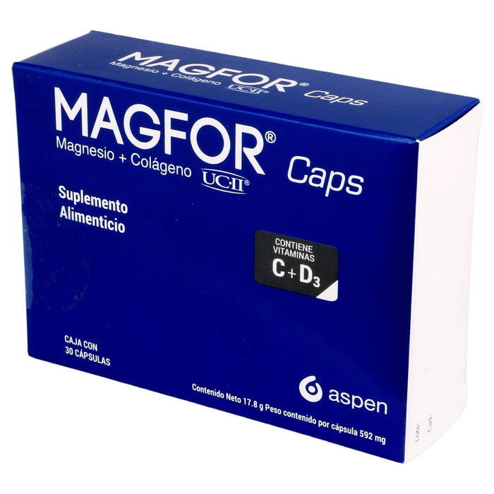 Magfor 592Mg Con 30 Capsulas (Magnesio/Colageno) - WeCare Pharma