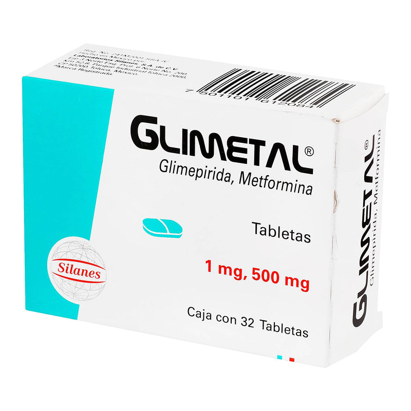 Glimetal 1Mg/500Mg Con 32 Tabletas (Glimepirida/Metformina) - WeCare Pharma