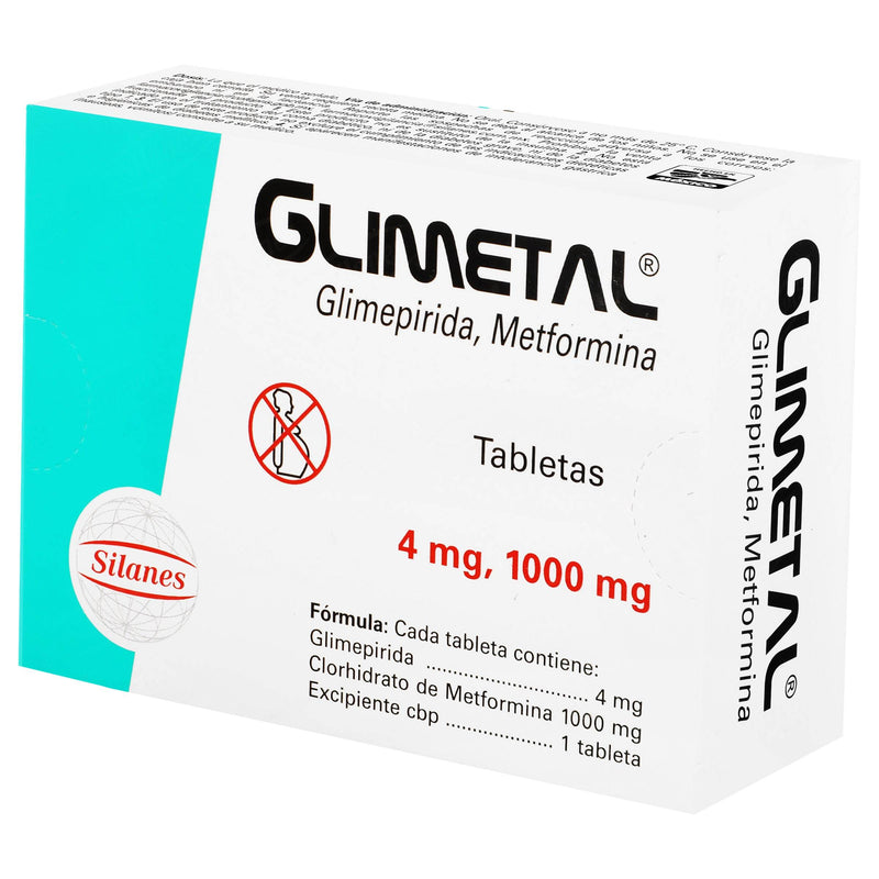 Glimetal 4/1000Mg Con 30 Tabletas (Glimepirida/Metformina) - WeCare Pharma