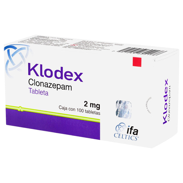 Klodex (Clonazepam) Tabletas 2Mg Con 100 - WeCare Pharma