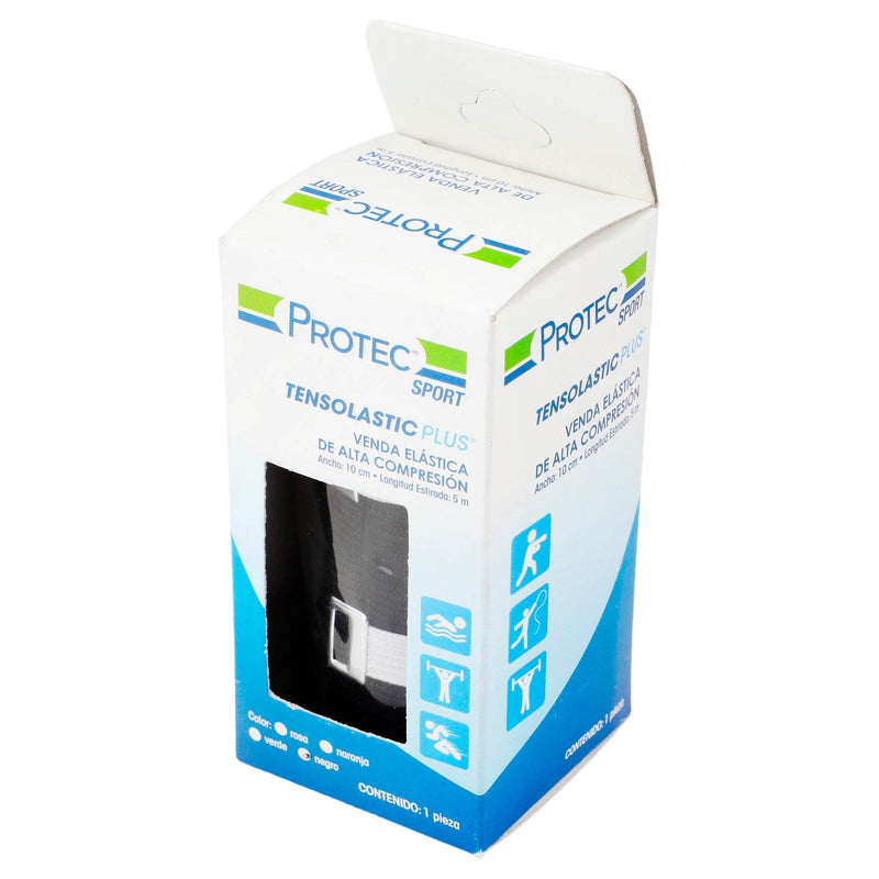 Venda Alta Compresión Tensolastic Plus Protec 10Cmx5M Negro - WeCare Pharma