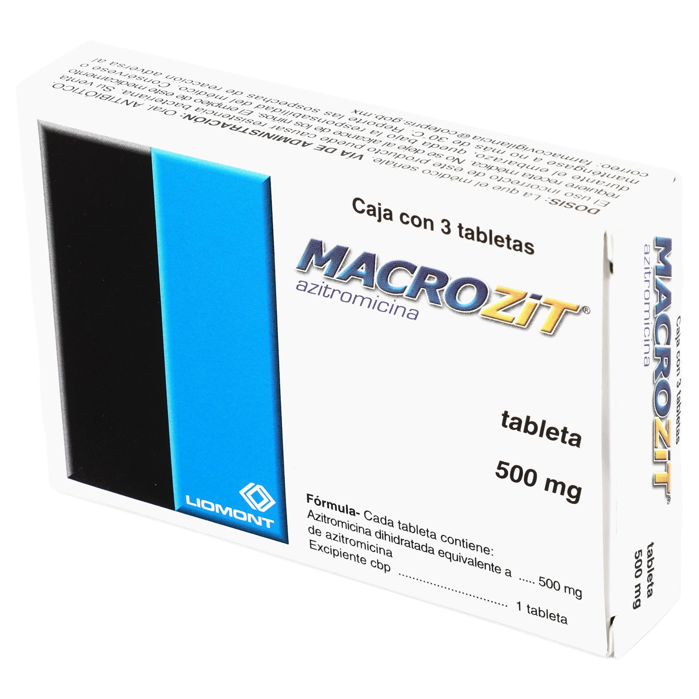 Macrozit 500Mg Con 3 Tabletas (Azitromicina) 3 - 7501299306765