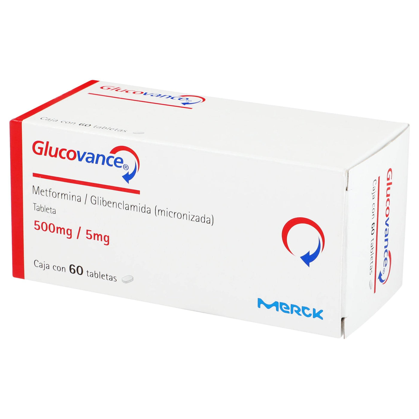 Glucovance 500Mg/5Mg Con 60 Tabletas (Metformina/Glibenclamida ...