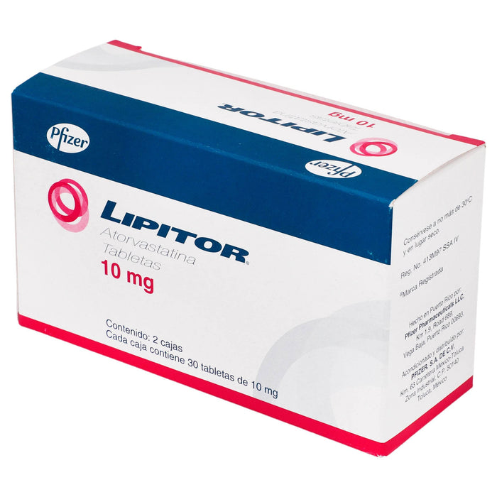 Lipitor 10Mg Con 30+30 Tabletas (Atorvastatina) - WeCare Pharma