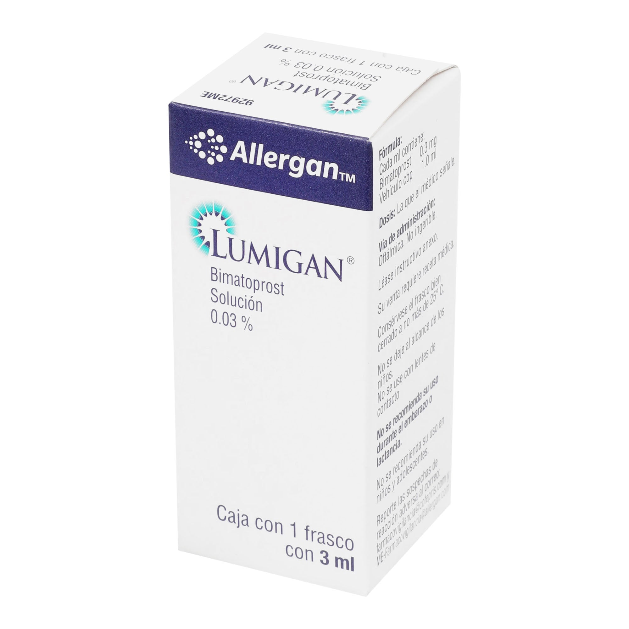 Lumigan Gotas 0.03% 3Ml (Bimatoprost) 3 - 7501201400352