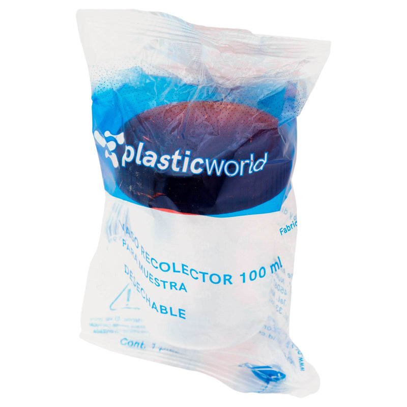 Vaso Recolector Muestra Plastic World 100Ml - WeCare Pharma