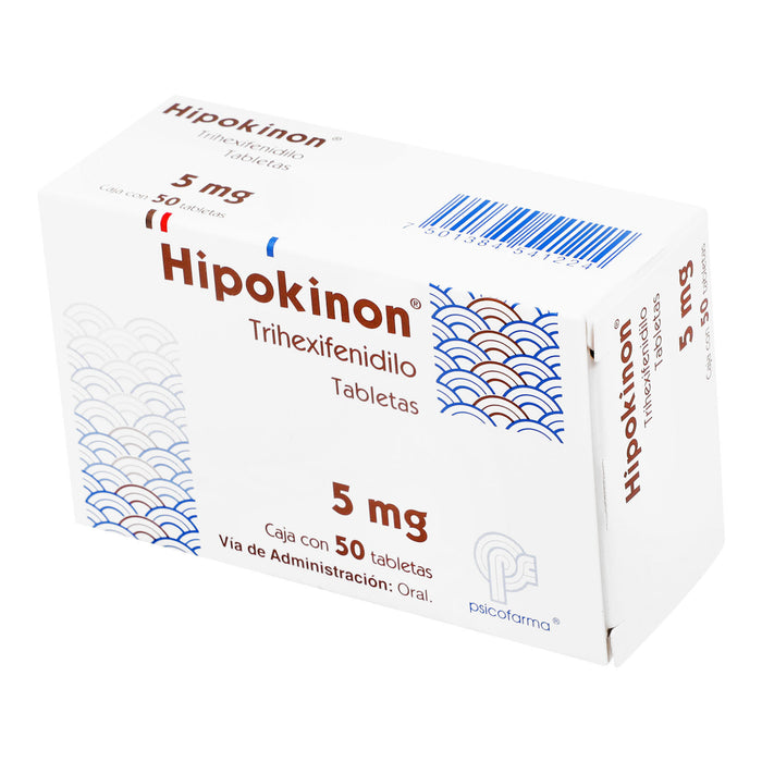 Hipokinon (Trihexifenidilo) Tab  5Mg C50 7501384541224 3