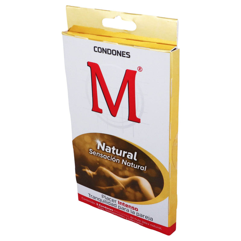 Condón M-Force Natural Con 3 - WeCare Pharma
