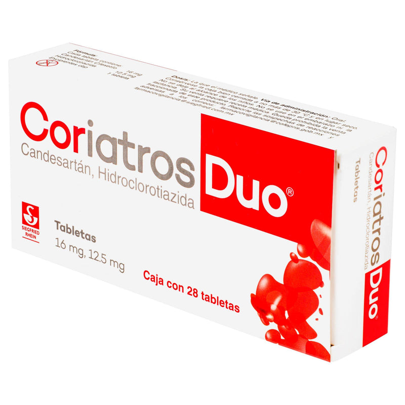 Coriatros Duo 16Mg/12.5Mg Con 28 Tabletas (Candesartan/Hidroclorotiazida) - WeCare Pharma